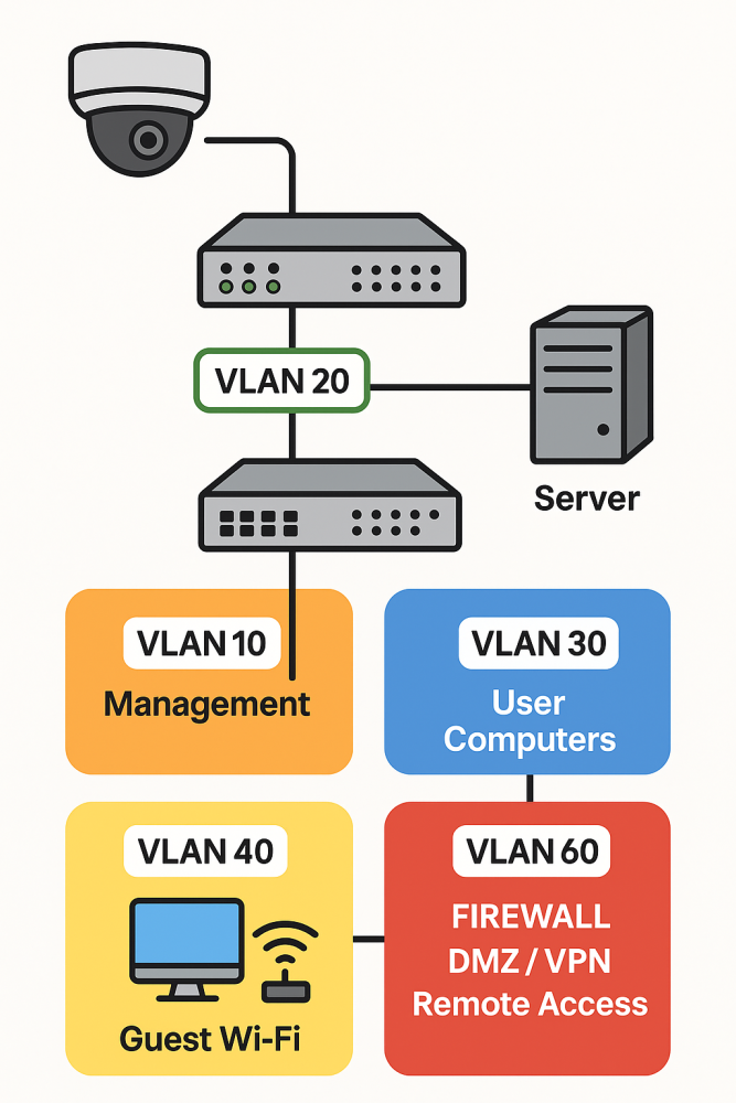 IP Kamera Ağlarında VLAN Kullanımı ve Güvenlik Segmentasyonu