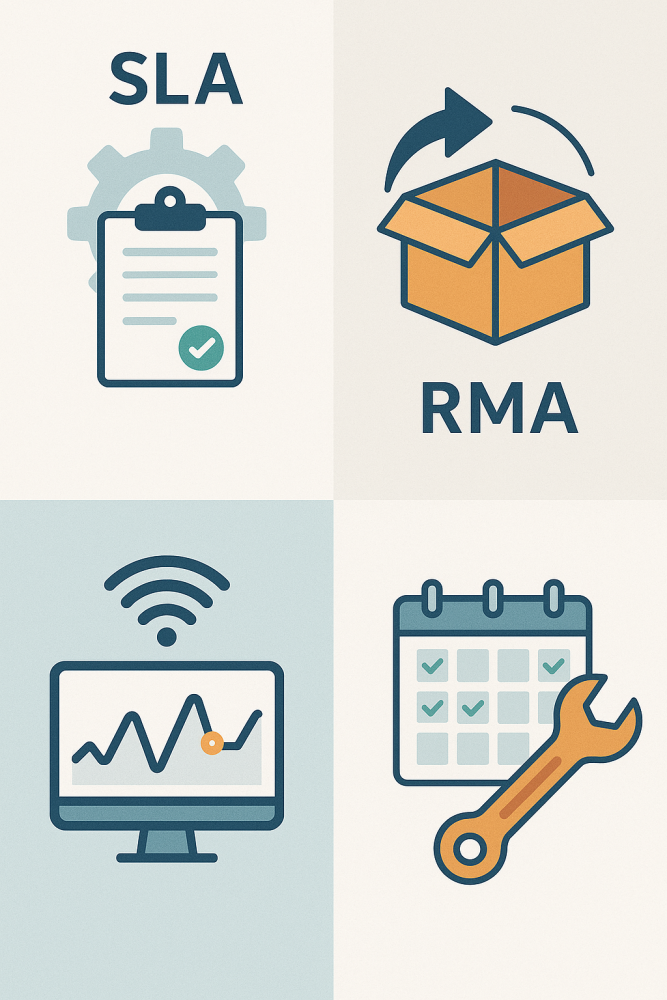 📌 Satış Sonrası Destek: SLA, RMA, Uzaktan İzleme ve Periyodik Bakım Planı